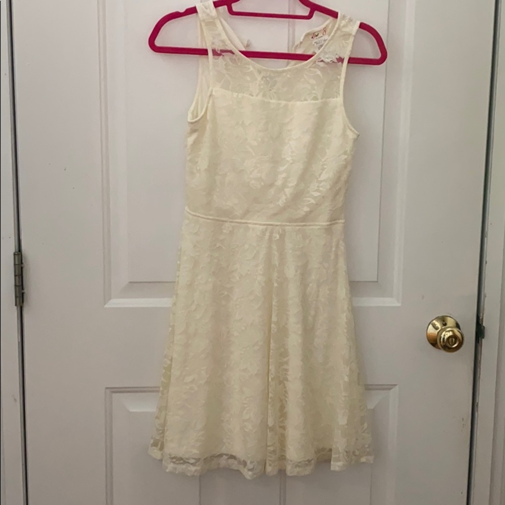 Lace Dress, Short, Small, Off-White